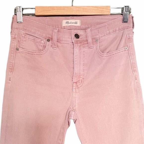 Madewell Jeans 9” High Riser Skinny Skinny Crop Dusty Pink Wash Size 27 | 4 - Picture 4 of 12